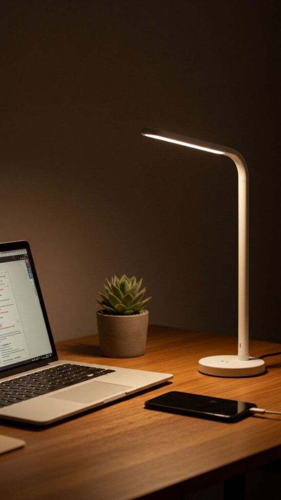 21 Desk Lighting Ideas That Actually Improve Your Productivity (Without Wrecking the Vibe) 9 Minimalist Touch-Sensitive Lamp for Distraction-Free Desks