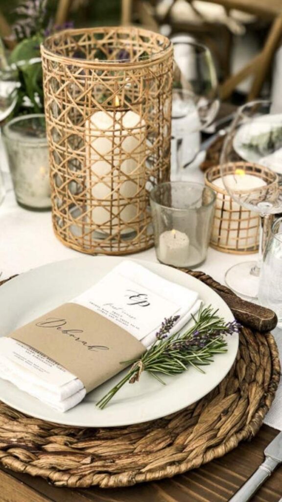 Rattan or Wooden Napkin Rings That Double as Table Styling