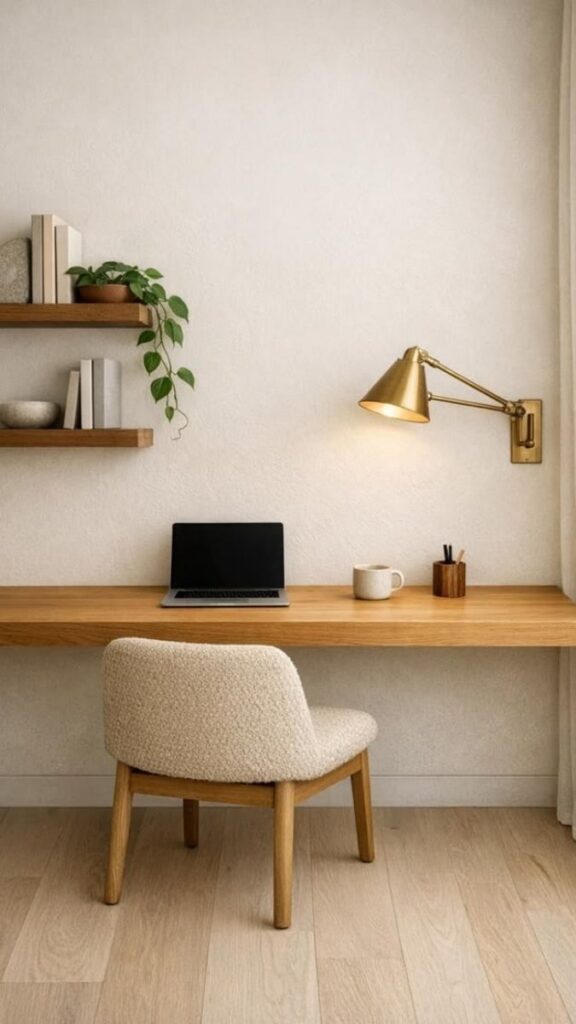 The Japandi Shelf Desk With Wabi-Sabi Accessories