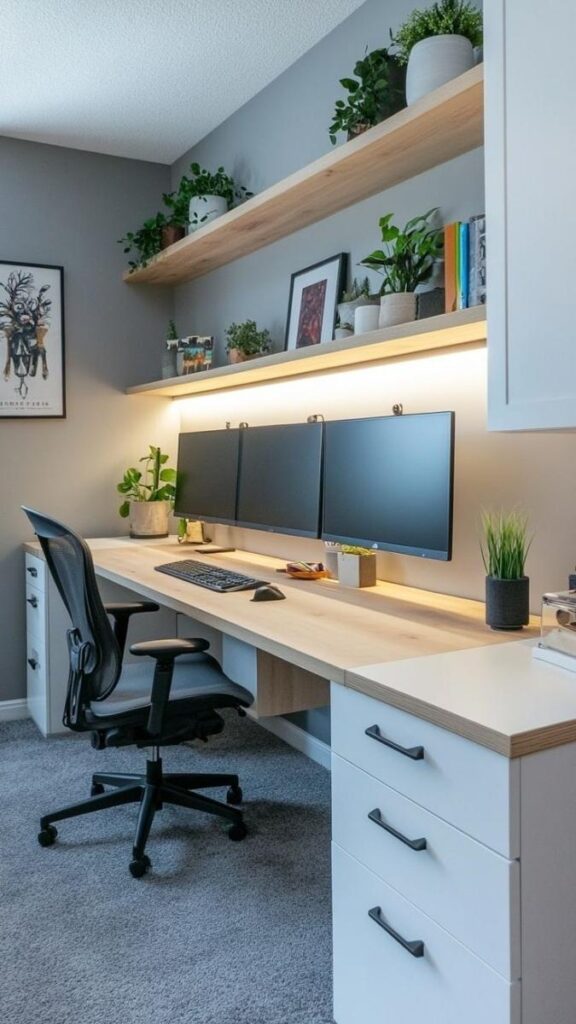 The L-Desk with Hidden Cable Management System