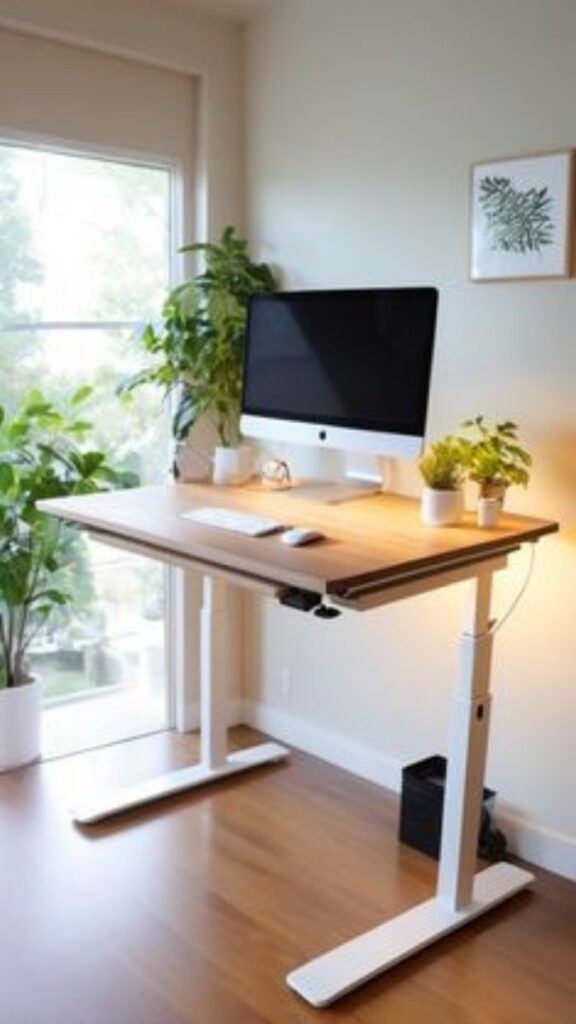 25 Minimalist Desk Setup Ideas That Are Simple, Clean, and Actually Work 6 The Standing Desk Setup With Minimal Surface Coverage