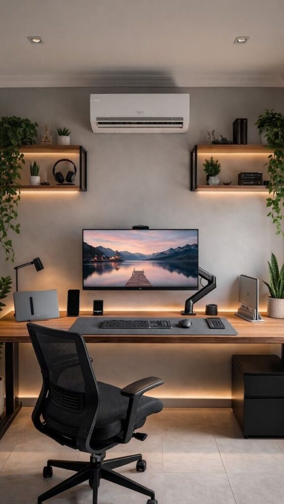 The Wall-Mounted Floating Desk in a Tight Corner
