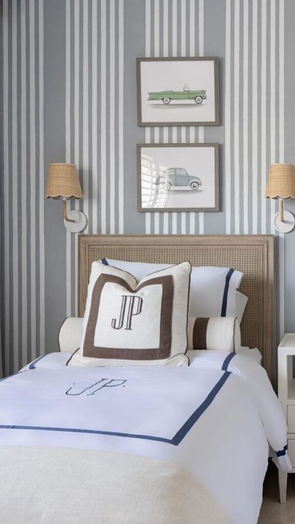 Vertical Striped Wallpaper or Paint for Height Illusion