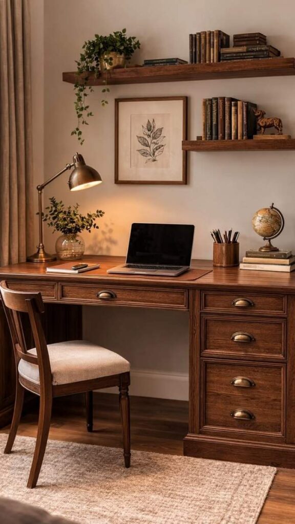 24 Work From Home Setup Ideas That Actually Make You More Productive (Without Buying a Desk) 10 Vintage Writing Desk: A Period Piece That Solves the Aesthetic Problem of the Home Office