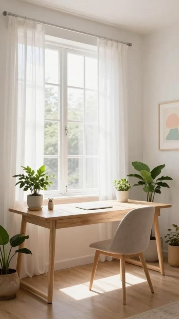 Window-Facing Desk for Natural Light