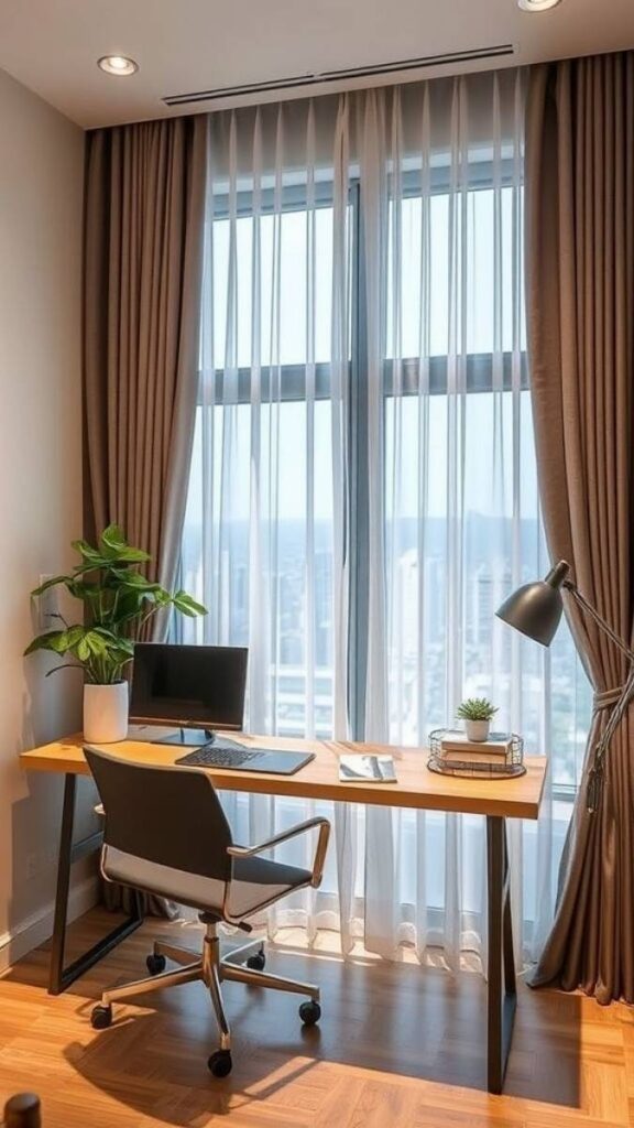 Window-Facing Desk for Natural Light Optimization
