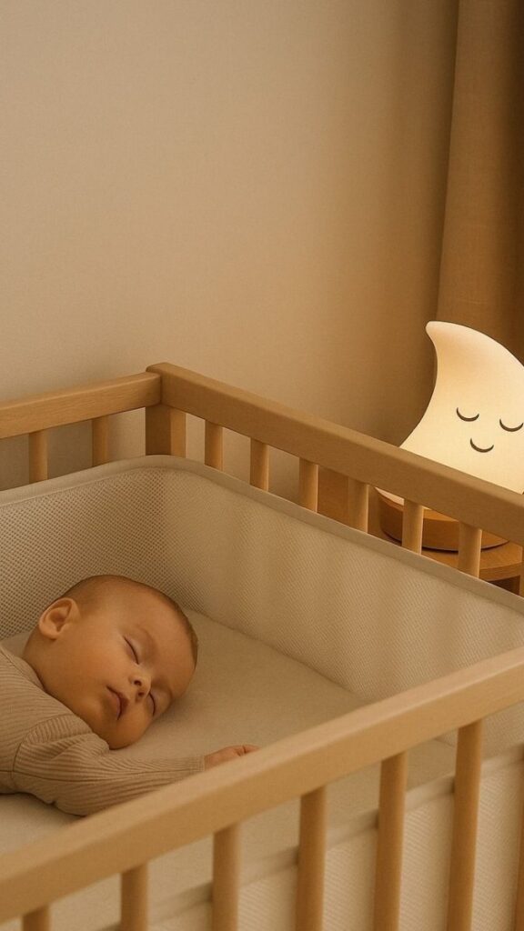 28 Small Nursery Setup Ideas That Actually Work in Tight Spaces 15 A Mobile App-Connected Smart Outlet to Manage Night Lighting Without Entering the Room