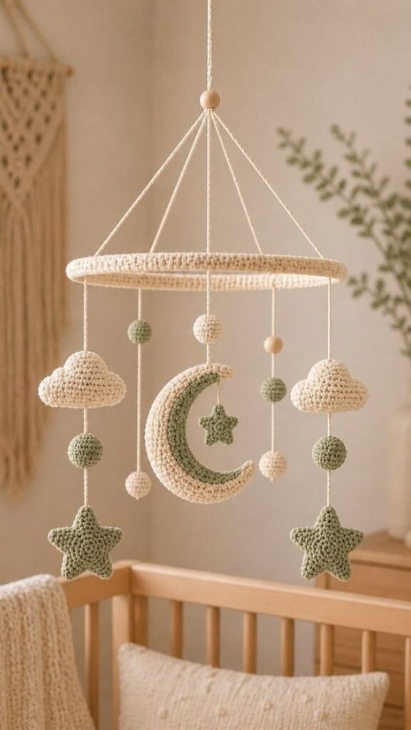Add a Mobile Above the Crib Using Natural Materials