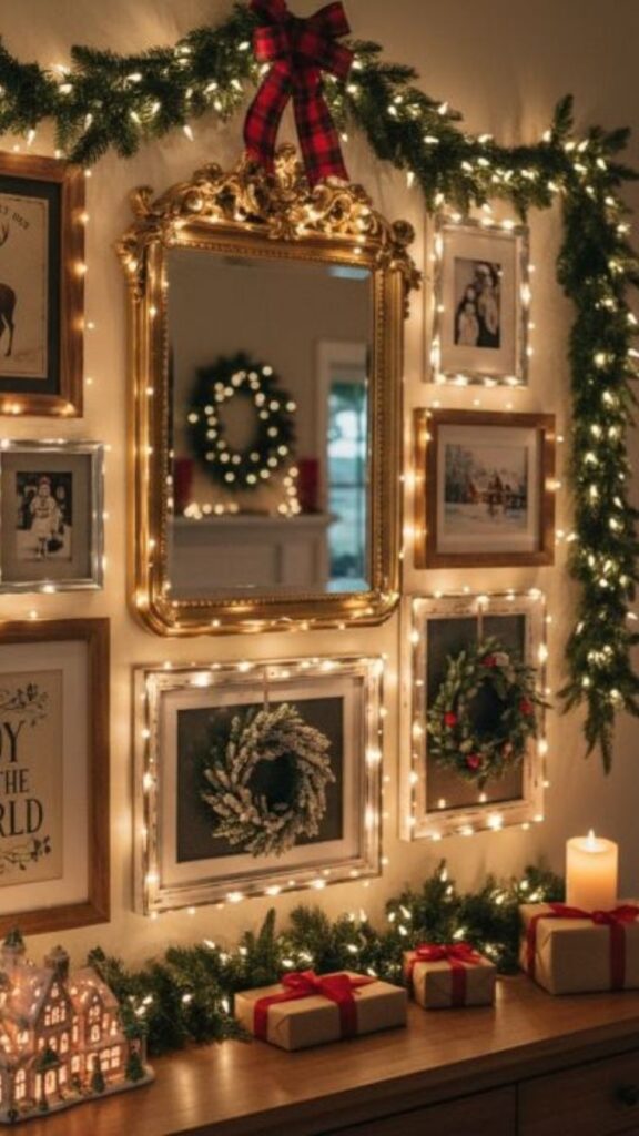 Christmas Wall Decor 35 Festive Christmas Wall Decoration Ideas for Every Room 5 Christmas Gallery Wall Ideas