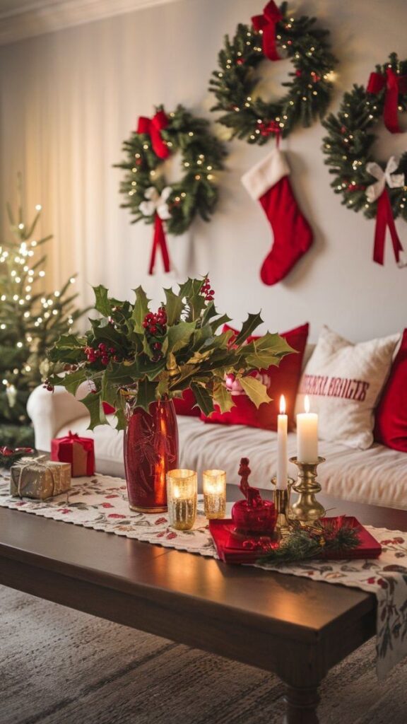 Christmas Wall Decor 35 Festive Christmas Wall Decoration Ideas for Every Room 4 Christmas Wall Decor for Living Room