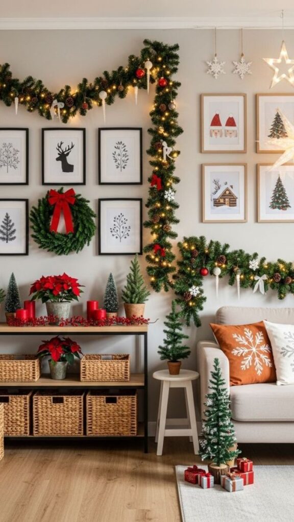 Christmas Wall Decor 35 Festive Christmas Wall Decoration Ideas for Every Room 2 Christmas Wall Decoration Ideas for Every Home Style