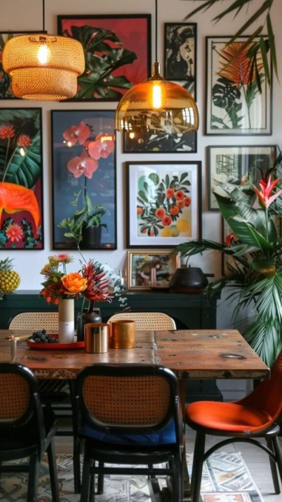 Dining Room Wall Decorating Ideas Using Artwork