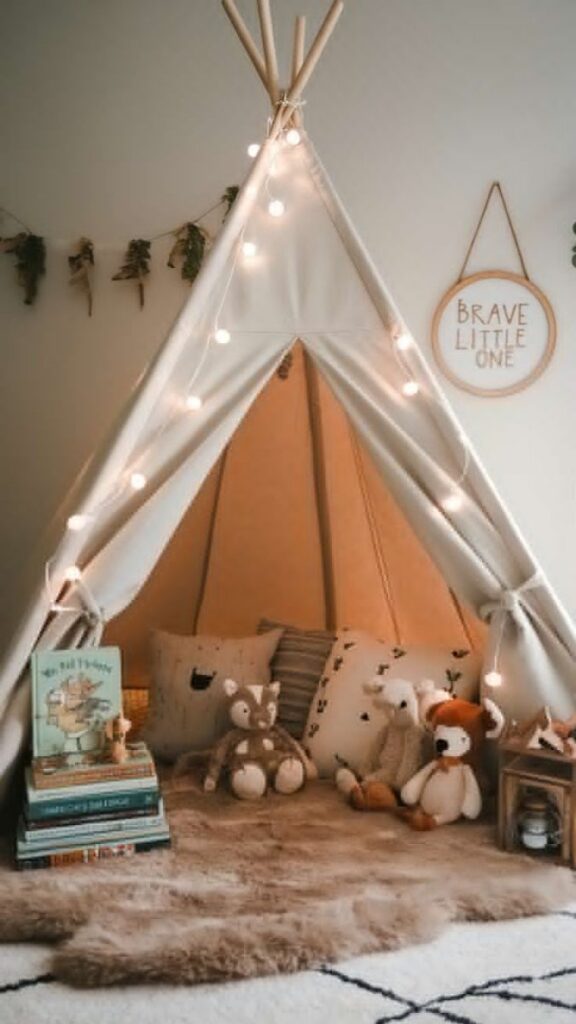 Fabric Teepee for an Indoor Play Zone That Doesn't Need a Dedicated Room