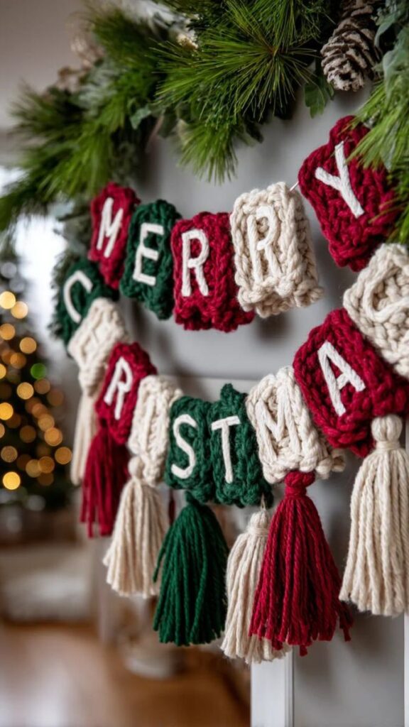 Christmas Wall Decor 35 Festive Christmas Wall Decoration Ideas for Every Room 8 Handmade Christmas Banner Ideas