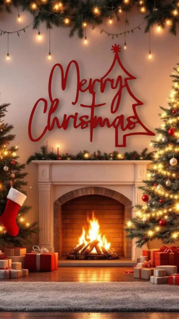 Christmas Wall Decor 35 Festive Christmas Wall Decoration Ideas for Every Room 7 Merry Christmas Wall Art Signs