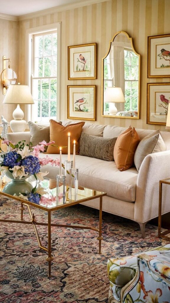 Living Room Wall Decor: 35 Stylish Ideas to Transform Your Space 6 Mirrors and Statement Pieces