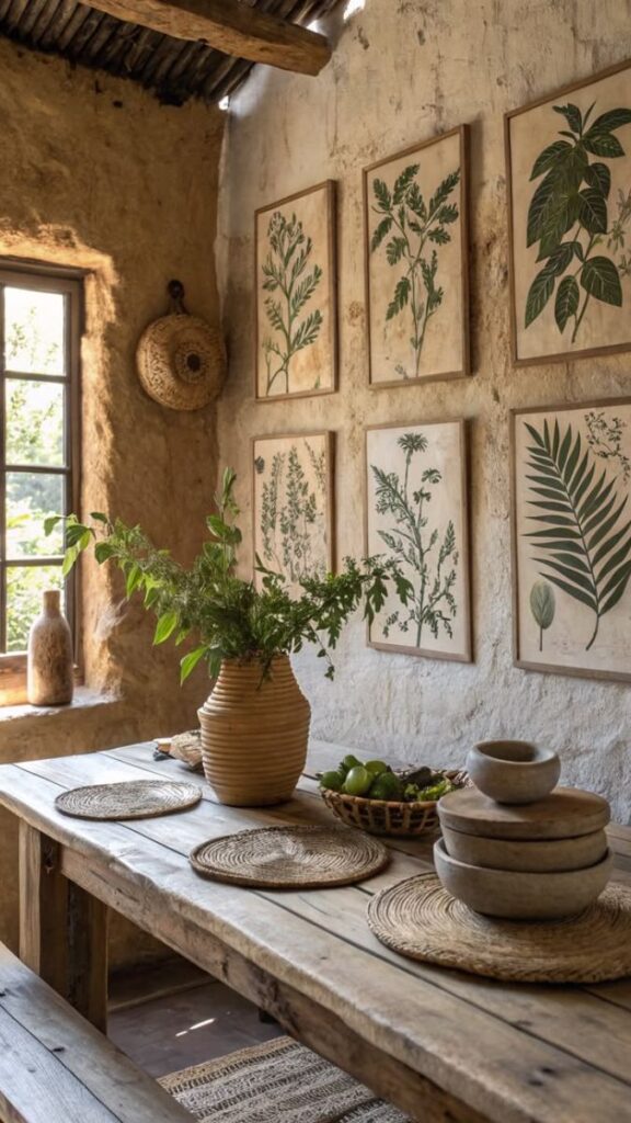 Natural Elements That Elevate Dining Room Walls