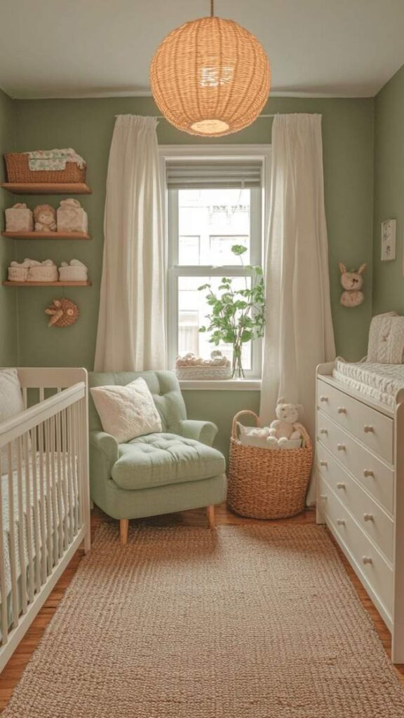 Paint One Accent Wall in a Soft, Grounded Tone