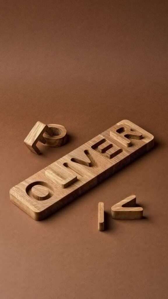 Personalized Name Puzzle as Both Shelf Decor and Early Learning Tool