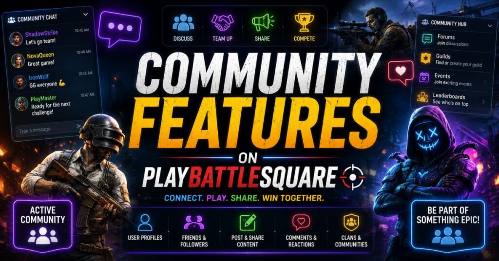 Community Features on PlayBattleSquare