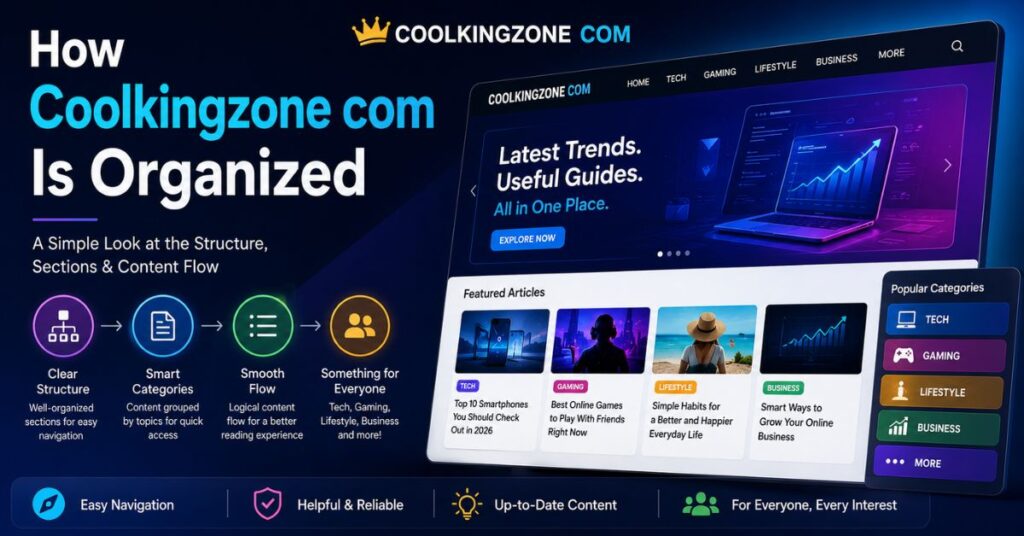 How Coolkingzone com Is Organized