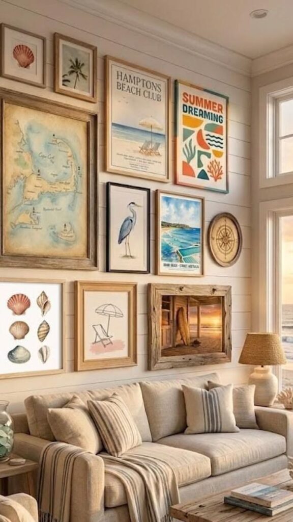 Coastal Wall Decor 25 Beautiful Ideas to Create a Relaxing Beach-Inspired Home 9 How to Choose the Right Size Coastal Wall Art
