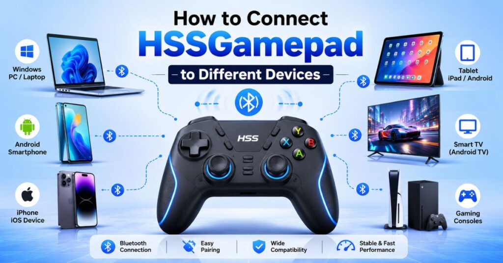 Connectivity HSSGamepad Complete Guide to Stable, Lag-Free Gaming Performance 3 How to Connect HSSGamepad to Different Devices