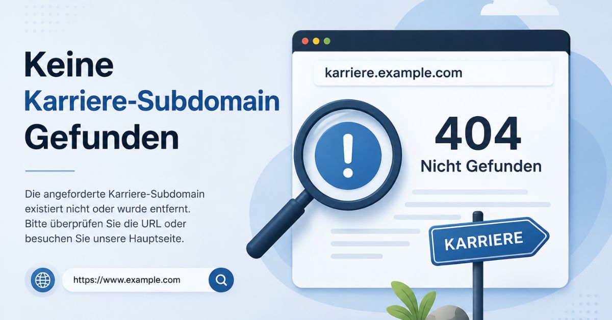 Keine Karriere-Subdomain Gefunden