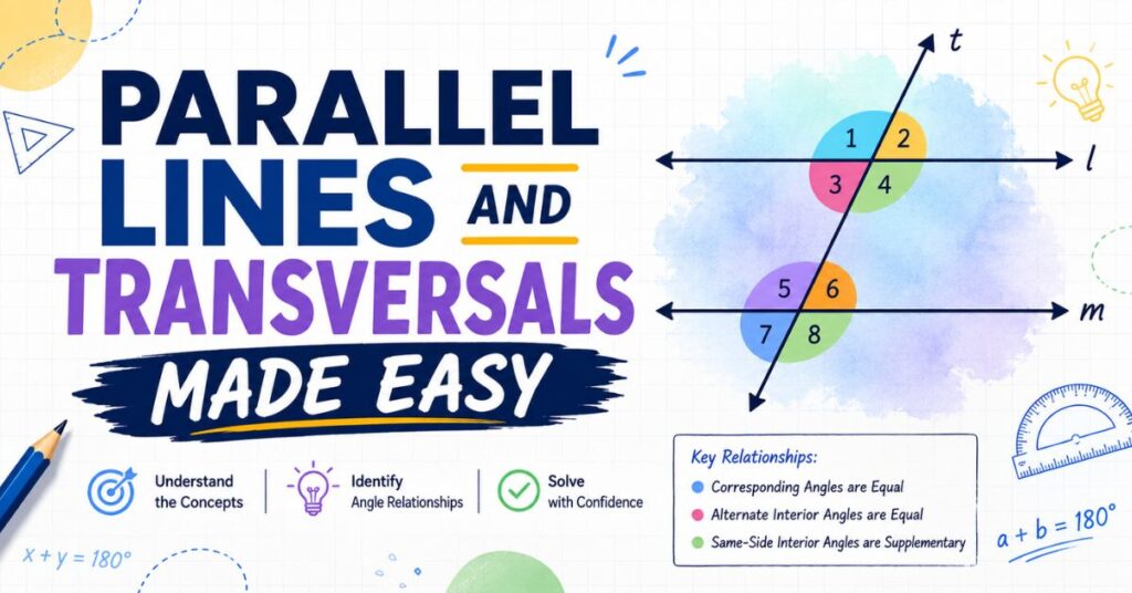 Geometry Learn V3: Your Easy Way to Understand Shapes and Angles (Complete Guide 2026) 3 Parallel Lines and Transversals Made Easy