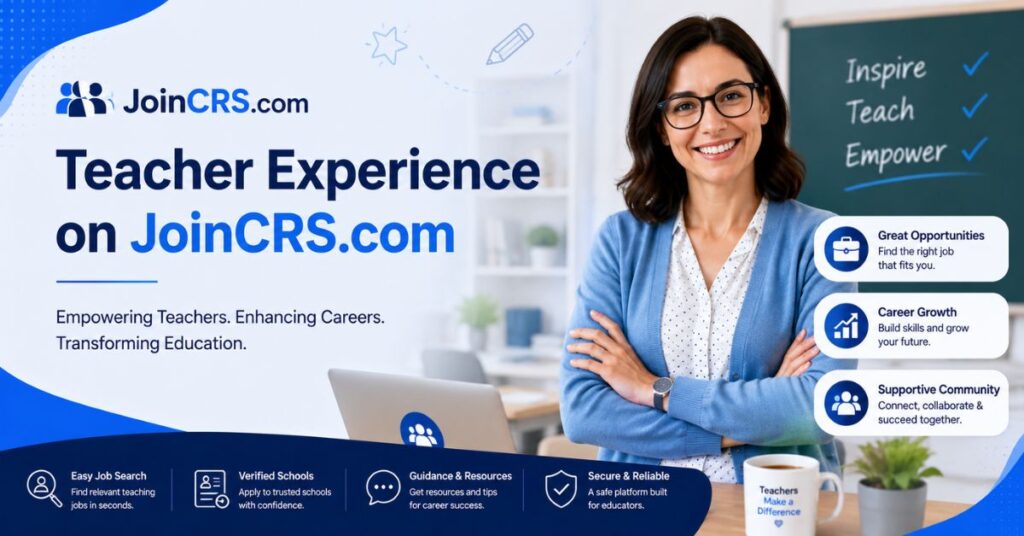 Teacher Experience on JoinCRS.com