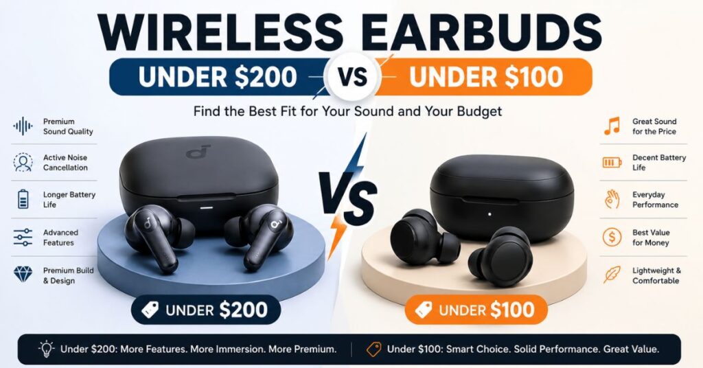 Best Wireless Earbuds Under $200 (2026): Tested & Ranked 4 Wireless Earbuds Under $200 vs Under $100